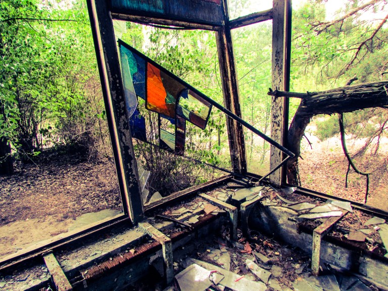 Fra baksiden av kafeen.