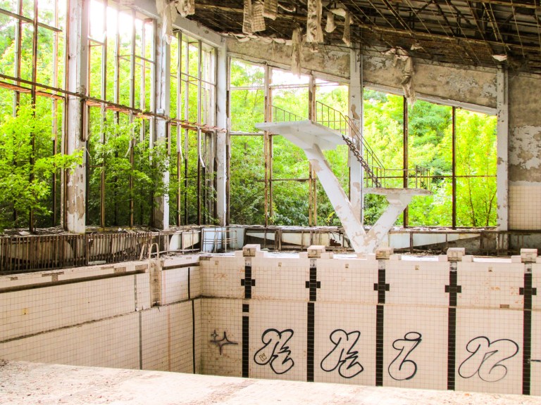 Svømmehallen i Pripyat.