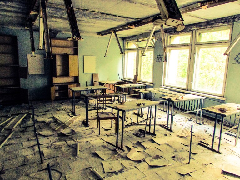 Klasserom på Skole nummer tre.